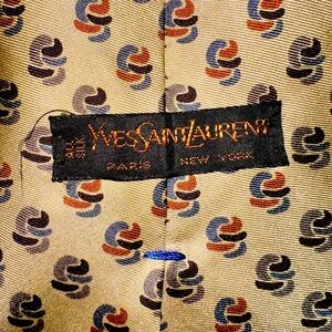 80s YSL Yves Saint Laurent men's tie necktie